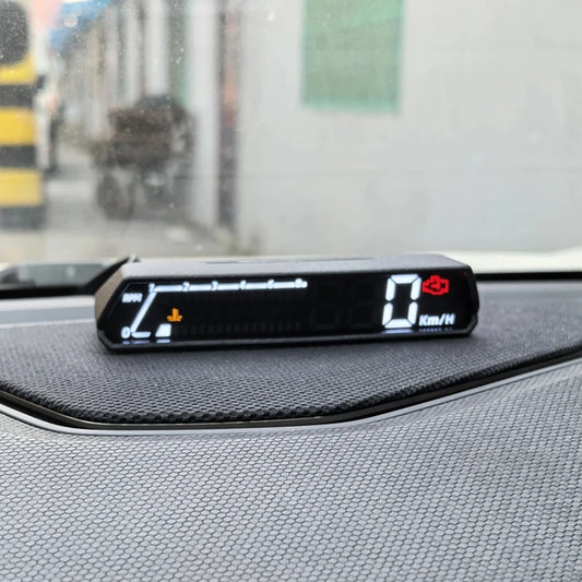 New HUD Head Up Display OBD Multifunctional Vehicle Instrument Transmission Oil Temperature Monitoring Dual Display Screen S100