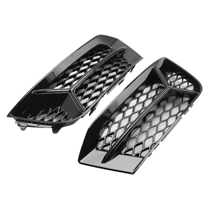 2Pcs HONEYCOMB Mesh Fog Light Grill Cover For Audi A3 2017-2020 Bezel Car Front Bumper Lamp Grille Racing Style Auto Accessories