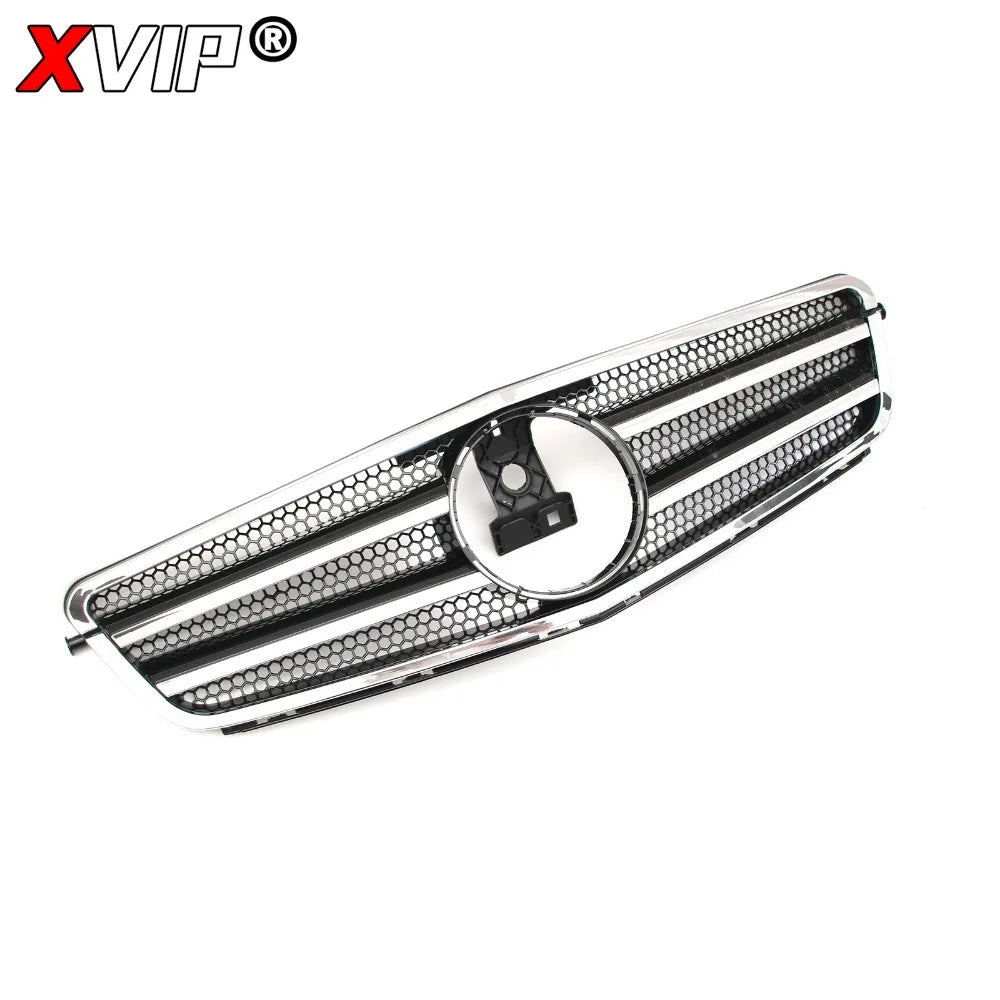 XVIP Glossy Black A - Style Racing Grille Chrome Bumper Grill For Mercedes Benz C-Class W204 08-14 C200 C230 C250 C280 C300 C350