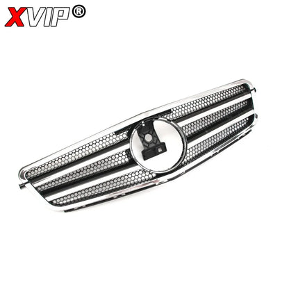 XVIP Glossy Black A - Style Racing Grille Chrome Bumper Grill For Mercedes Benz C-Class W204 08-14 C200 C230 C250 C280 C300 C350