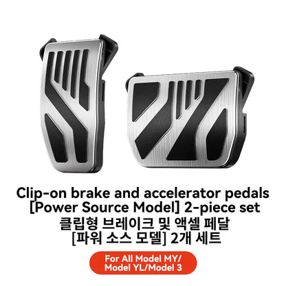 YZ For Tesla Model 3 Y/YL Highland Juniper 2019-2026 Foot Pedals Cover Accessories Snap-fit Car Alloy Accelerator Brake Pedal