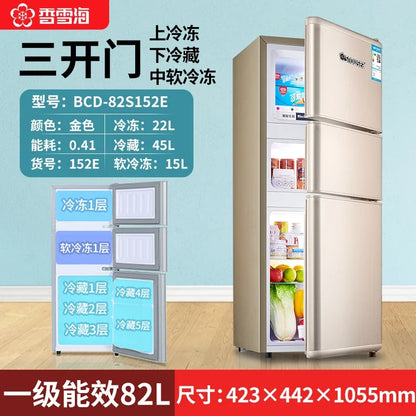 refrigerator small household double door single dormitory mini first-class energy efficiency and power saving
