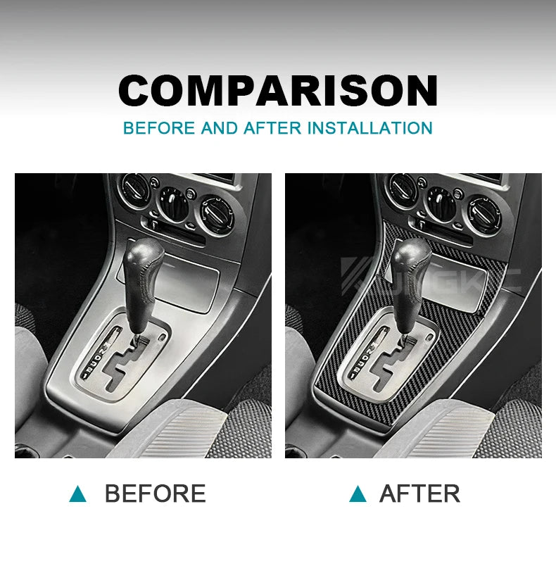 Real Soft Carbon Fiber Sticker For Subaru Impreza 2005 2006 2007 Gear Shift Panel Outlet Vent CD Frame Interior Accessories