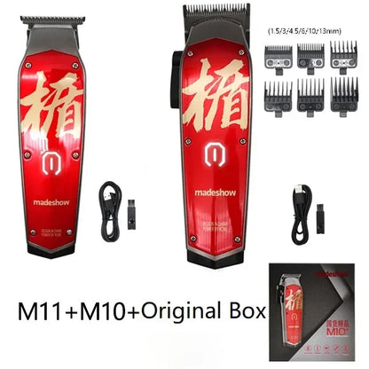 Madeshow M10 Professional Hair Clippers Hair Trimmer for Men Adjustable Cordless Hair cutting Machine For Barbers Beard Trimmer