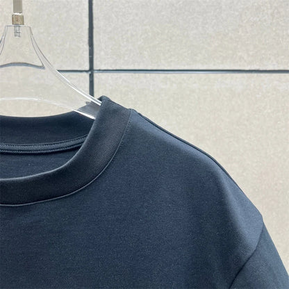 Women's t-shirt New elastic knitted round neck pullover for summer 2026 cotton short sleeved top Waist cinching slim fit corset