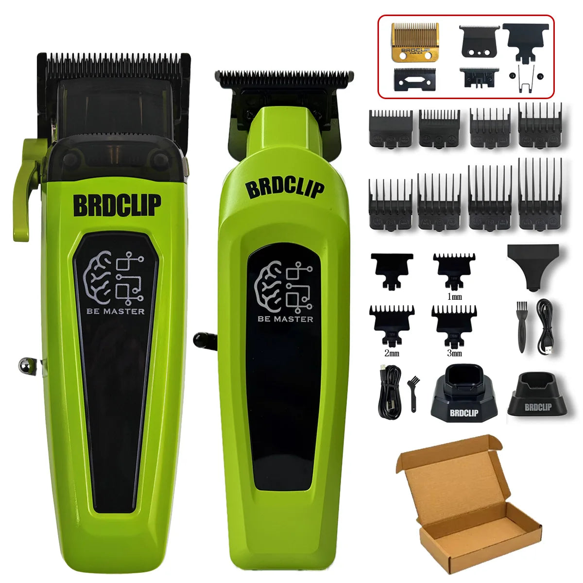 BRDCLIP Professional Barber Hair Cutting Machine Kit Base Charger 7500RPM Hair Clipper DLC Blade Salon Hair Trimmer for Men