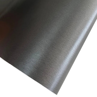 Premium Dark Gunmetal Grey Brushed Steel Vinyl Wrap Roll Film with Air Release Self Adhesive Decal Automotive Car Wrapping Foil