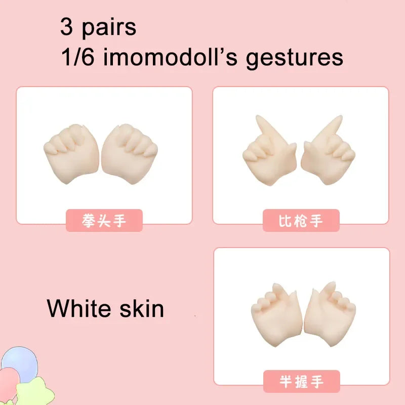 Original 1/6 Doll Parts White/Tan Skin 2.0 Version Doll's Body for Imomodoll Soft Rubber Diy Toys Girls Dress Up Birthday Gift