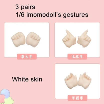 Original 1/6 Doll Parts White/Tan Skin 2.0 Version Doll's Body for Imomodoll Soft Rubber Diy Toys Girls Dress Up Birthday Gift