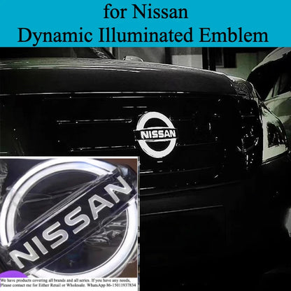 15,5-13CM or 17.5-15cm Front Grill Emblem for Nissan Patrol Sunny Teana Terra Qashqai X-Trail pathfinder juke Murano LED Emblem