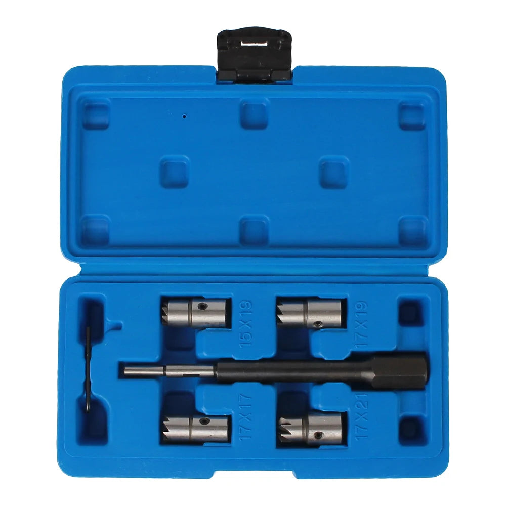 Car Diesel Injector Seat Cutter Set Oil Nozzle Reamer Carbon Remover Clean Kit Auto Repair Tool Automotive Accessories Universal