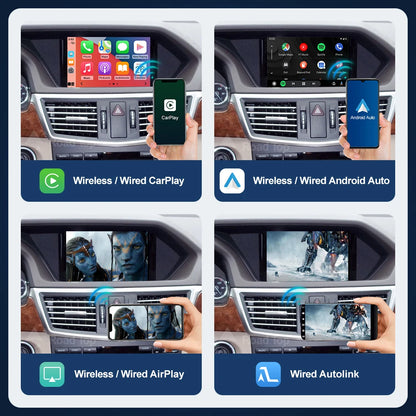 Road Top Wireless CarPlay for Mercedes Benz E-Class W212 E Coupe C207 NTG4.5/4.7/5.0 2011-2015 with Airplay Android Auto