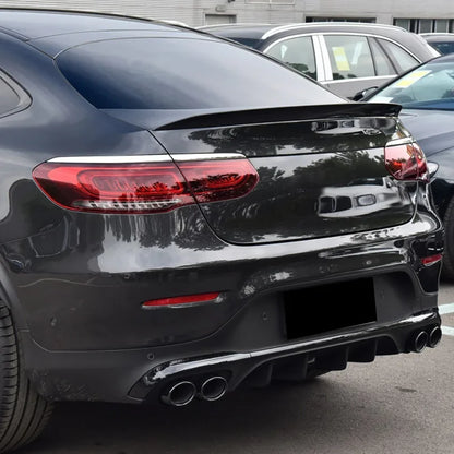 For Mercedes Benz GLC Coupe C253 GLC260 GLC300 2016+ AMG Car Rear Roof Trunk Spoiler Body Kit Tail Wings Gloss Black Carbon Look