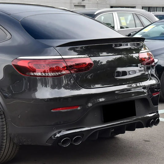 For Mercedes Benz GLC Coupe C253 GLC260 GLC300 2016+ AMG Car Rear Roof Trunk Spoiler Body Kit Tail Wings Gloss Black Carbon Look