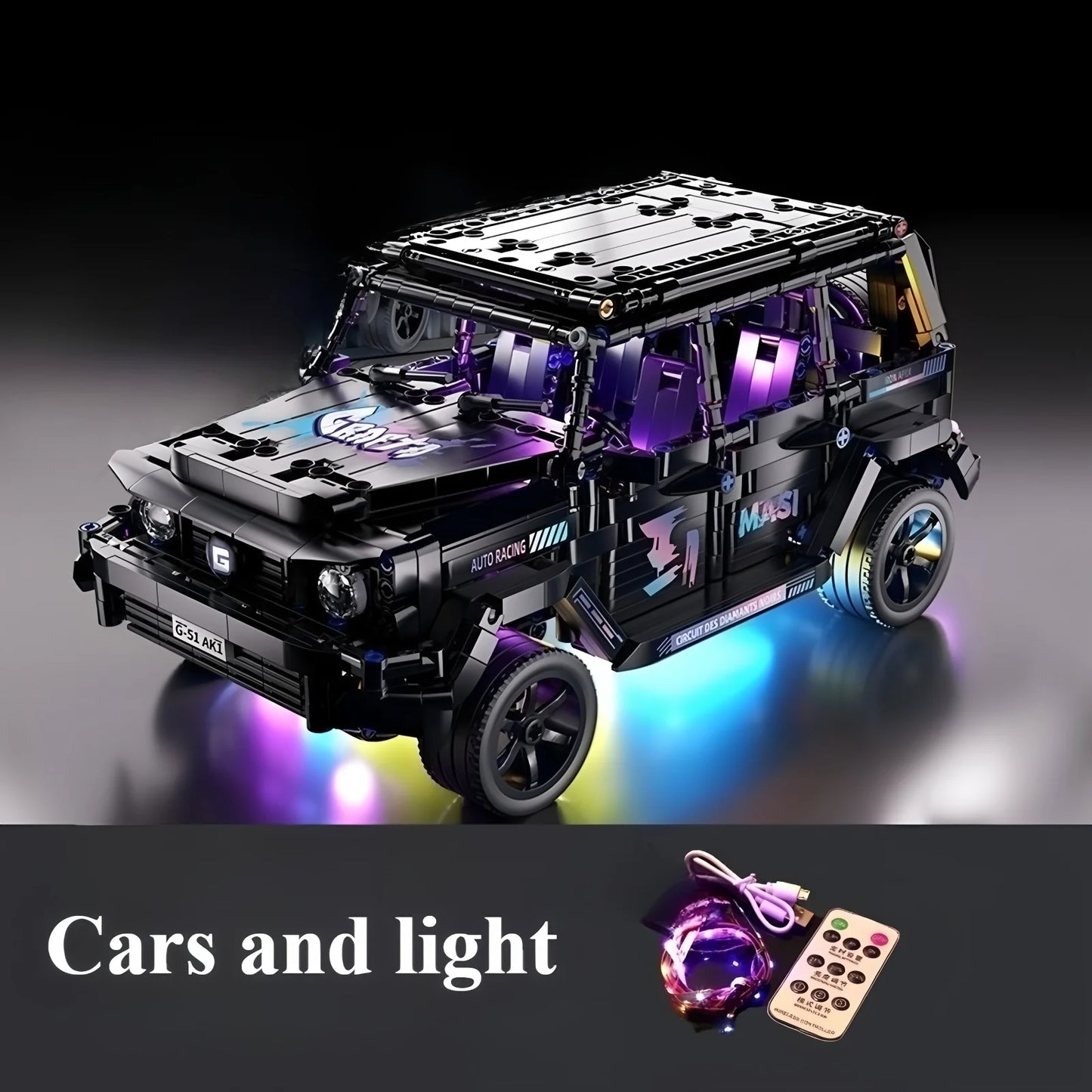 Building Block Sports Car 1:14 RC Toy Car, Building Block Toy Birthday Gift, Sports Car Model, Children's DIY Gift