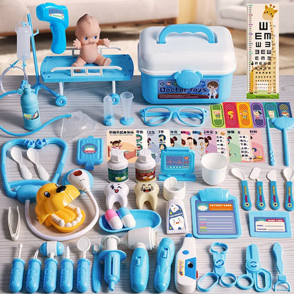 Simulation Doctor Set For Kids Pretend Play Girls Role-playing Games Accessorie Medical Kit Nurse Tools Toys For Children Gift