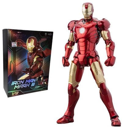 1/12 Original FondJoy Iron Man Tony Stark Legend Action Figure MK45 MK46 MK50 MK4 DIY Building Block Toys Collection Anime Model