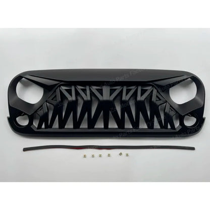 Shark Style for Jeep Wrangler JK 2008-2017 4x4 Front Bumper Grilles Offroad Racing Grills Air Vent Cover Trim Body Kit Auto Part