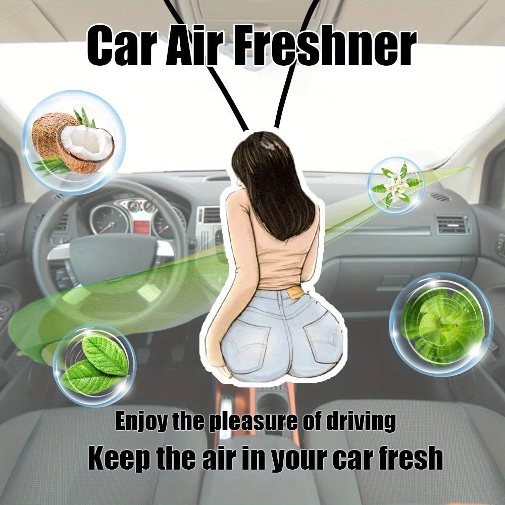 1/5/10 pieces of Queen Sister beautiful buttocks car interior decoration fragrance, gentle double-sided hanging decoration