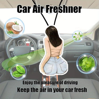 1/5/10 pieces of Queen Sister beautiful buttocks car interior decoration fragrance, gentle double-sided hanging decoration