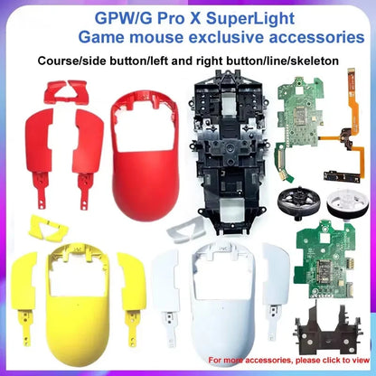 For GPW/Pro X SuperLight wireless mouse wheel/shell/left and right buttons/line wire/micro -motion/side button/motherboard parts