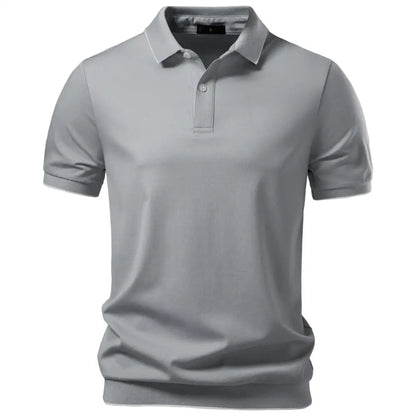 AIOPESON Tencel Polo Shirt Men‘s Solid Color Old Money Design Premium Fabric Skin Friendly Cool Breathable Soft Wear