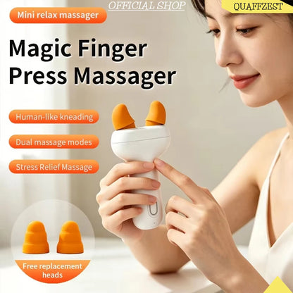 Mini Massager Smart Electric Stress Relief Portable Finger Pressing Kneading Shoulder Neck Massage Tool for Home Office Travel
