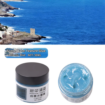 Landscaping Waterscape Paste Rivers/Oceans/Lakes/Static Simulated Water Effect Cream Scene Diy Modeling Making for Dioramas 50ml