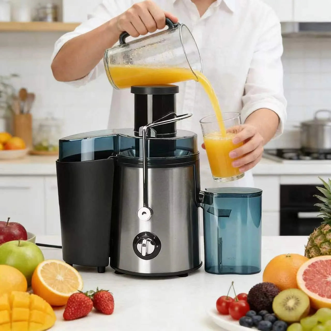 Juicer centrifugal Household large caliber electric juice machine residue separation vegetable Juicer EU UK