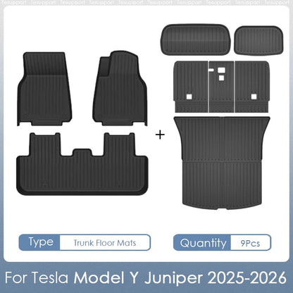 Floor Mats for Tesla Model Y Juniper 2026 2025 Right Hand Drive Floor Mats Cargo Liner Trunk Mat for Model Y Juniper Accessories