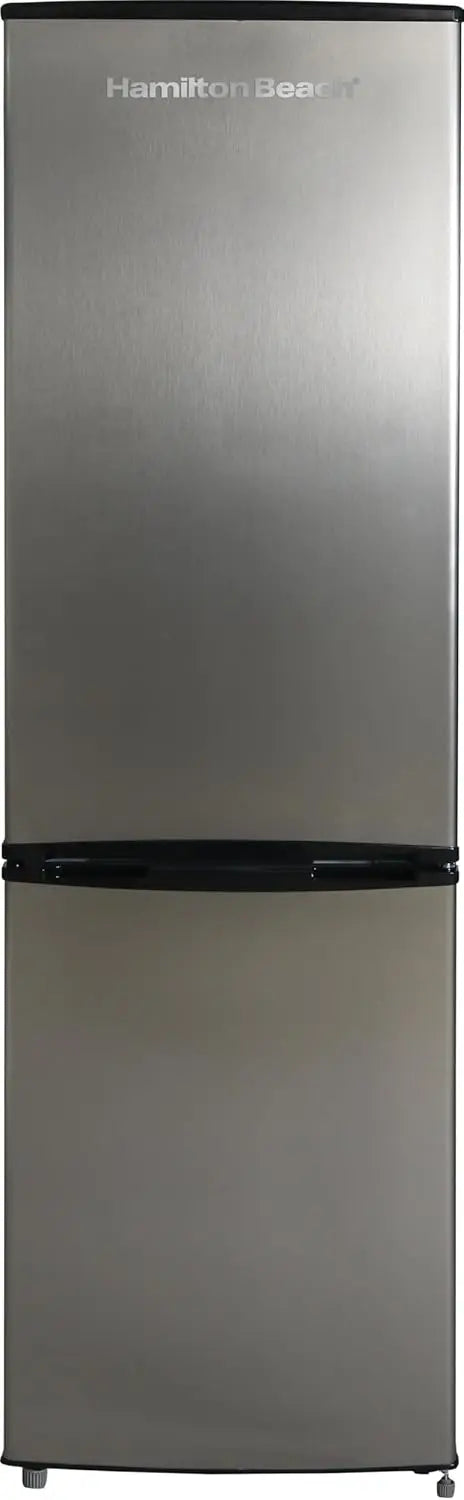 Compact 9.2 Cu Ft Refrigerator with Bottom Freezer, Stainless Steel
