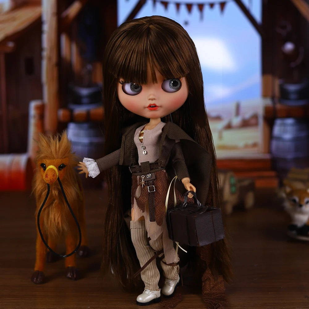 ICY DBS Blyth 1/6 BJD30cm Brown Hair Open End Doll, please refer to the doll options selection, suitable for gift giving