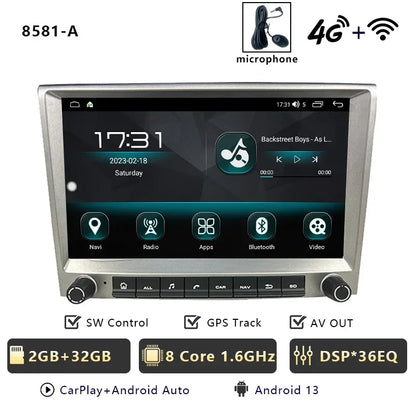 CHSTEK Car Radio Wireless Carplay Qualcomm for Porsche 911 997 Boxster Cayman 987 Auto Android 13 Multimedia Player Navigation