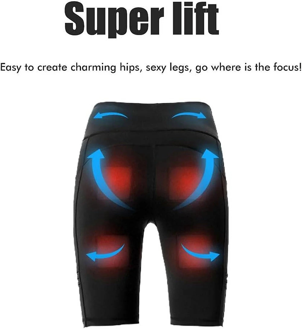 Massage Yoga Pants 6 Modes EMS Muscle Stimulation Five Pants Lift Buttocks Pants for Women Legs Shape Slimming