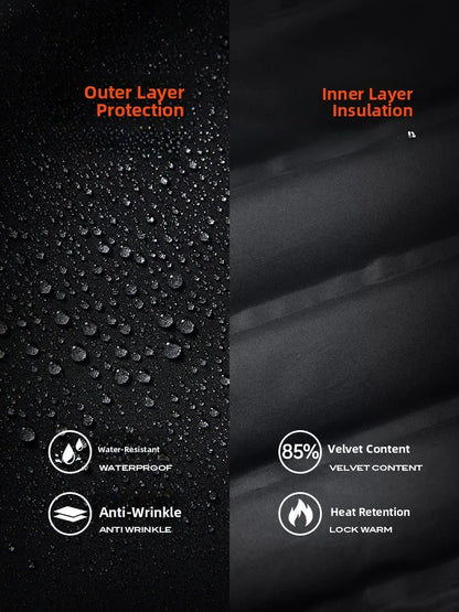Waterproof down Fleece Thick Casual Trousers for Men And Women Couple Winter Outdoor Sports Pants Youth Style Long Polyester ...