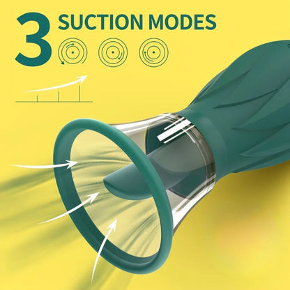 Vacuum Sucking Tongue Licking Vibrator for Women Clit Sucker Nipples Breast Massager Removable Cup Female Masturbation Sex Toy