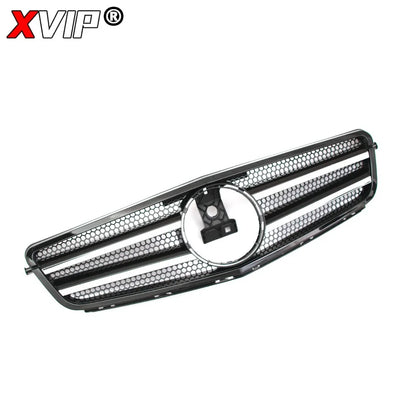 XVIP Glossy Black A - Style Racing Grille Chrome Bumper Grill For Mercedes Benz C-Class W204 08-14 C200 C230 C250 C280 C300 C350