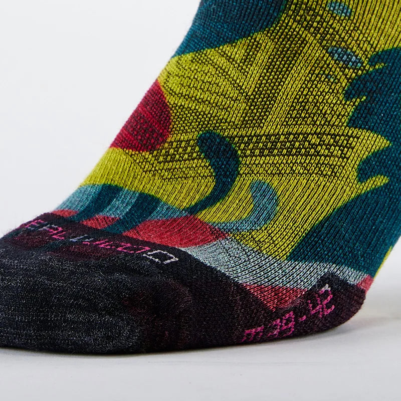 1/3 Pair ZEALWOOD Merino Wool Running Socks Men's Women's Outdoor Trekking Hiking Cushion Sports Socks Compression Breathable
