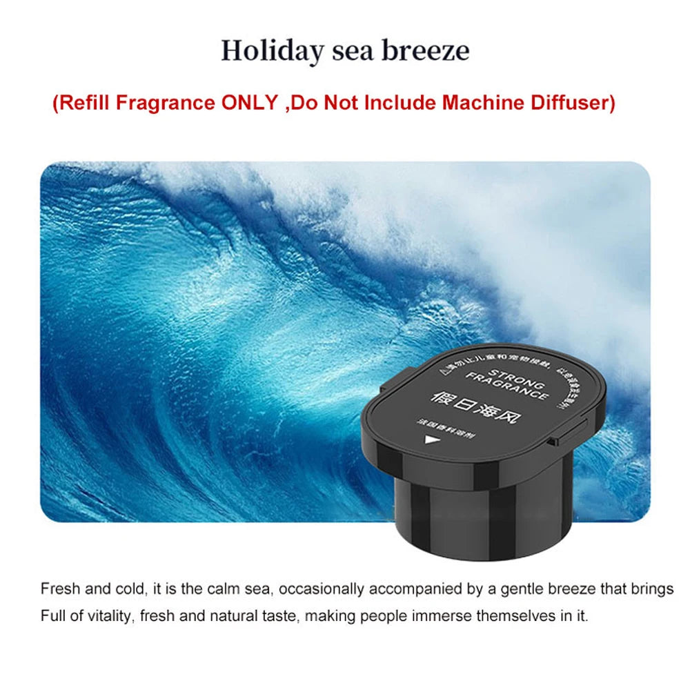 Smart Vehicle Aromatherapy Machine，Auto Start/Stop，Atomized Scent Diffusion，3-Gear Control，Detachable Replaceable Cartridge