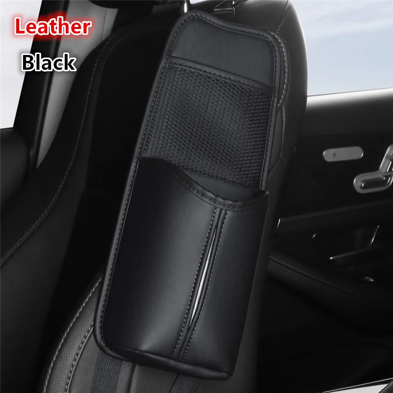 Car Seat Back Bag With Tissue Holder Car Seat Side Storage Bag Car Multifunctional Hanging Drink Holder Mesh Storage Pocket