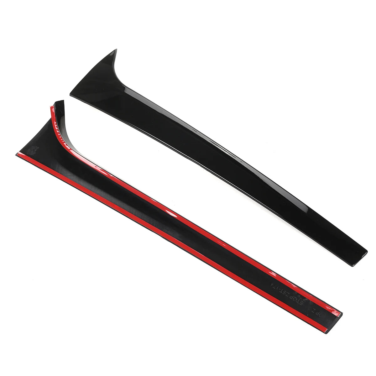 Gloss Black Pair Rear Side Window Canard Splitter For Skoda Octavia Estate 2014-2019 Replacement Rear Window Side Spoiler Wing