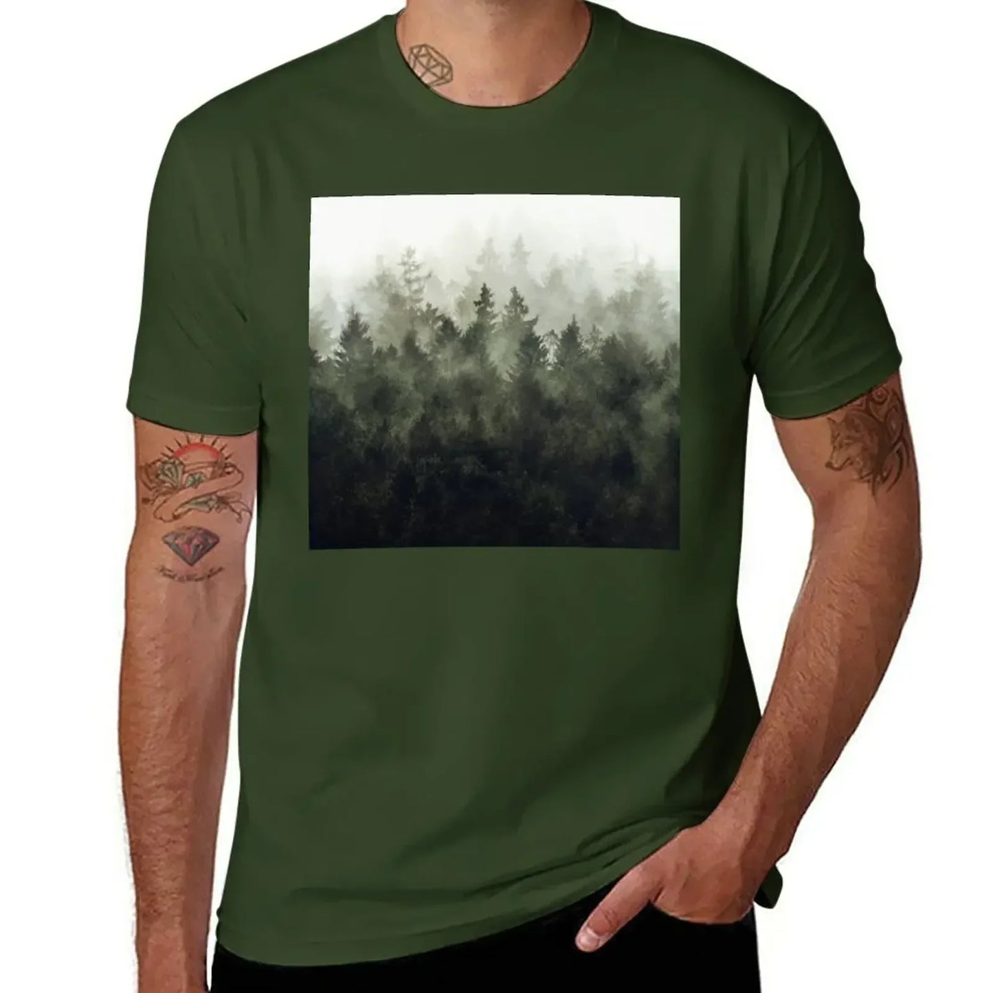 The Heart Of My Heart // Green Mountain Edit T-Shirt boys animal print plain sweat men graphic t shirts