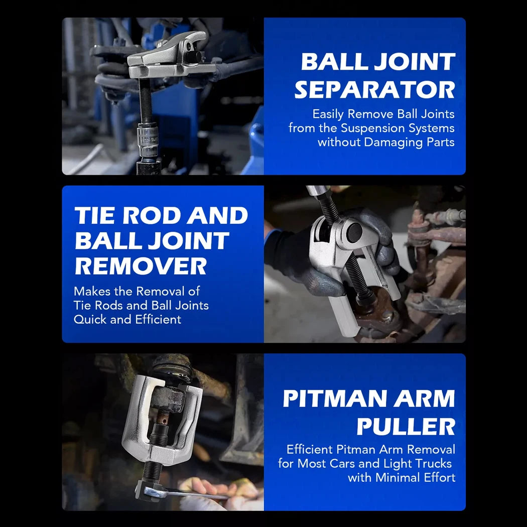 PORIYA 6pcs Ball Joint Remover Kit Bearing Puller Front End Service Tie Rod Pitman Arm
