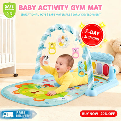 2026 Toddler Music Mat Pedal Piano Toy Baby 0-24 Year Old Kid Ear Kid Activity Gym Play Mat Crawl Game Baby Gift Infant Exercise