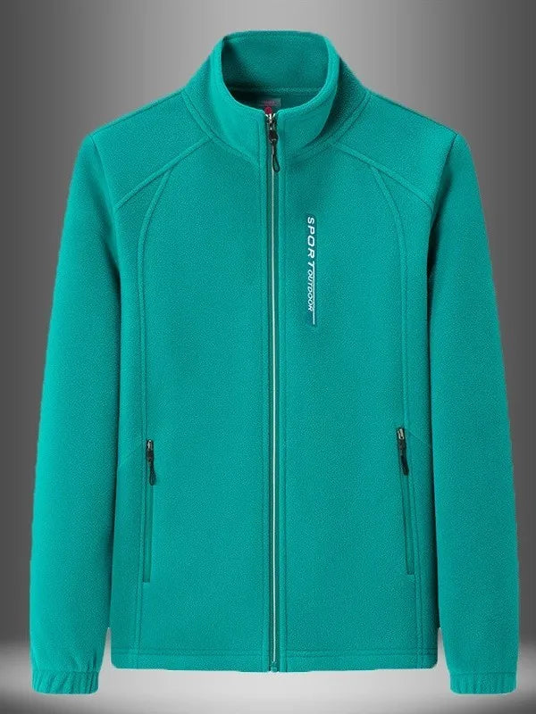 2024 Autumn Winter Thickened Fleece Ladies Outdoor Jacket Stand Collar Sweatshirt Cardigan Soft Plush Warm Upper Apparel