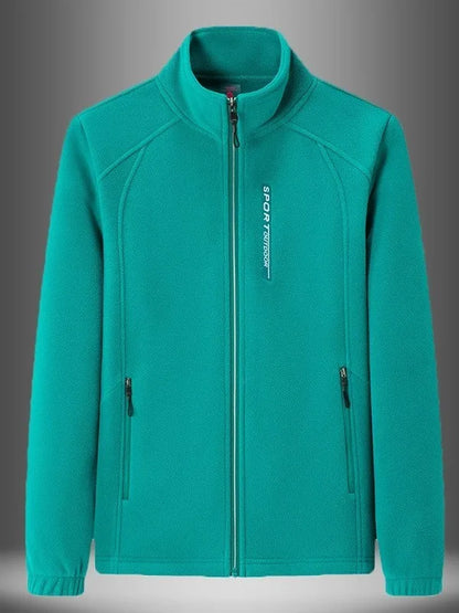 2024 Autumn Winter Thickened Fleece Ladies Outdoor Jacket Stand Collar Sweatshirt Cardigan Soft Plush Warm Upper Apparel