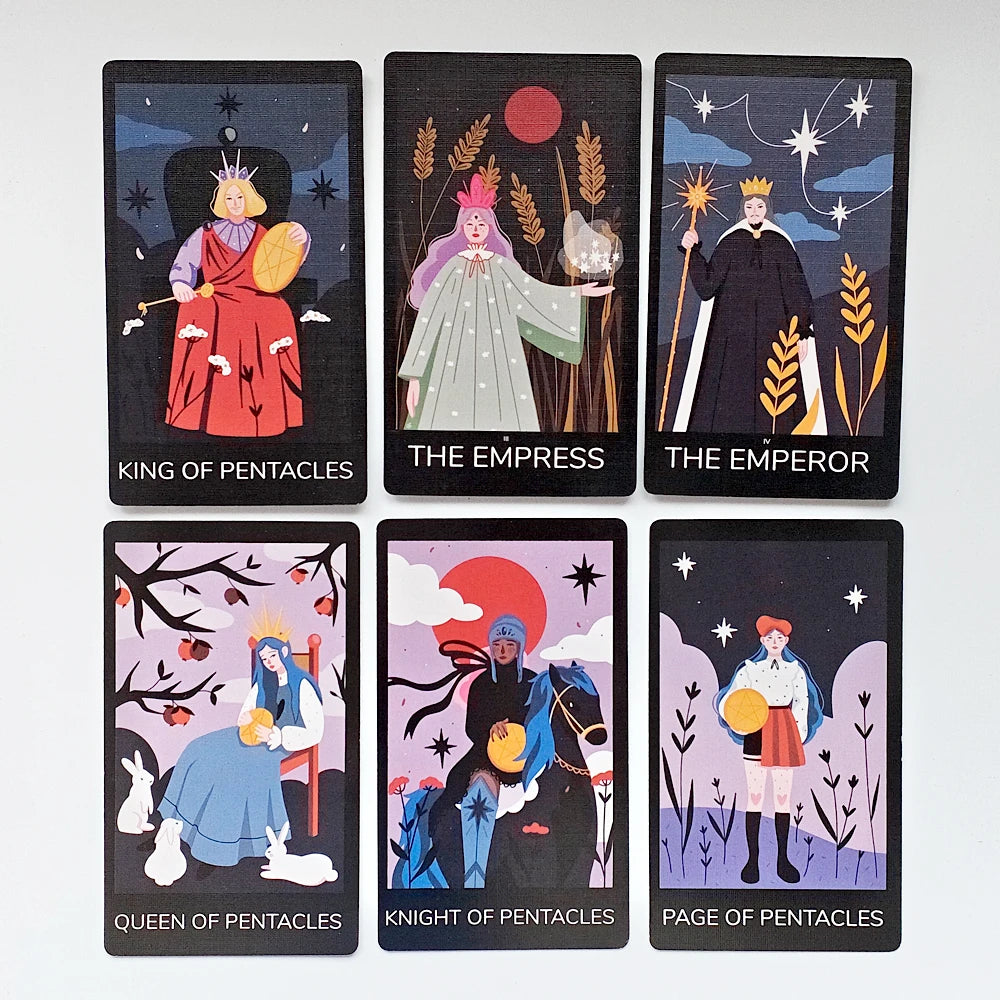 78 Pcs Cards 12*7cm Sabotage Tarot - Feminine Mystique Deck in Rigid Box, Printed on 350GSM Double-embossed Cardstock