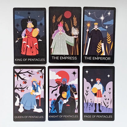78 Pcs Cards 12*7cm Sabotage Tarot - Feminine Mystique Deck in Rigid Box, Printed on 350GSM Double-embossed Cardstock