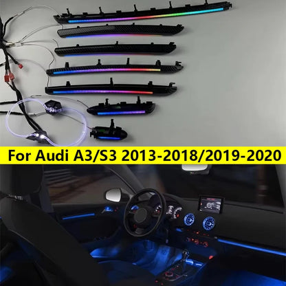 25 in 1 Symphony Ambient Lighting Car Kit For Audi A3 8Y 8V S3 RS3 2013-2020 Dashboard Door Air Vent Decoration Atmosphere Lamp