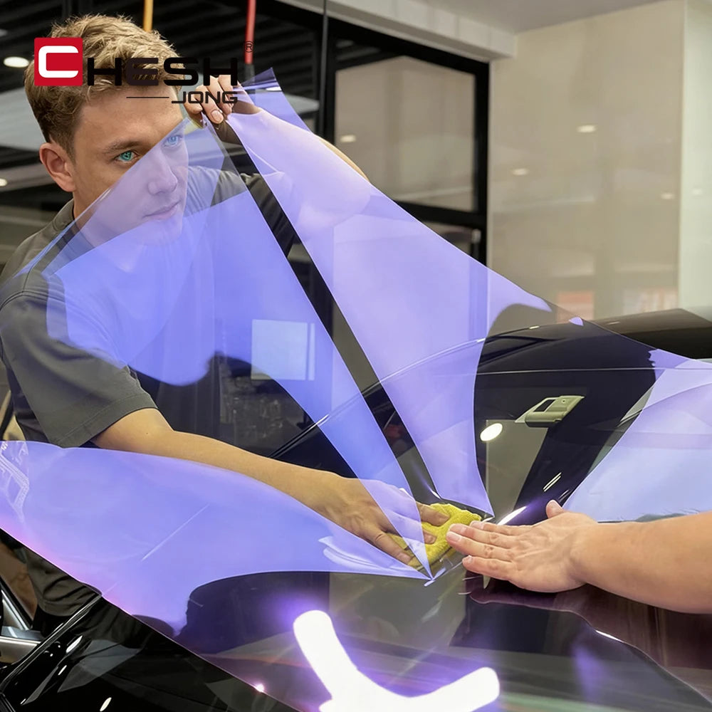 50cm X150/300/600cm Car Side Windshield VLT Purple Glass Tinting Vinyl Solar Chameleon Tint Film Nano Ceramic Proof Accessories